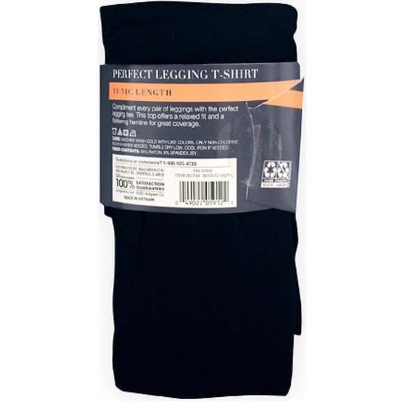 West Loop Perfect Legging Tunic Length T-Shirt Black XL NWT - Picture 2 of 7